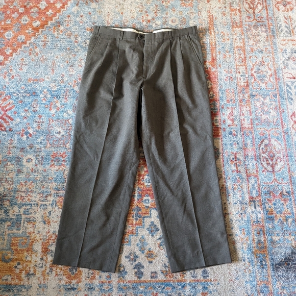 Vtg Christian Dior Monsieur W38/40 L30in Pleated Slacks Dress Pants Glenplaid - Picture 2 of 13